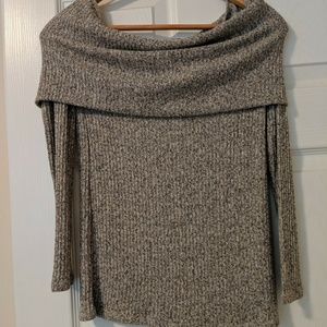 Gray off the shoulder sweater
